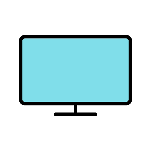 Flat TV Icon